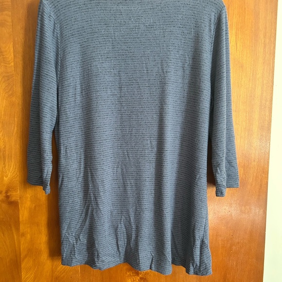 Matty M Twist Front Knit Tunic Top, Denim, Size L, NWT - Picture 4 of 8